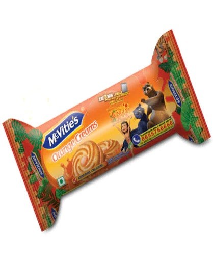 MCVITIES CREAM COOKIES ORANGE 61.2 GM